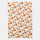 Mooie Aquarel Herfst Oogst Theedoek (Verticaal)