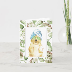 Mooie Aquarel Huisdier Bedankkaartjes Feestdagen Kaart