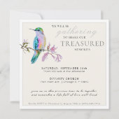 Mooie Aquarel Kolibrie Viering Van Het Leven Kaart (Achterkant)