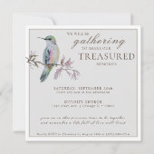 Mooie Aquarel Kolibrie Viering Van Het Leven Kaart (Achterkant)