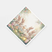 Mooie Aquarel Konijn Theetuin Servetten (Hoek)
