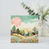 Mooie Aquarel Landschap Dank Je (Staand voorkant)
