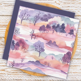 Mooie Aquarel Landschap Dank Je