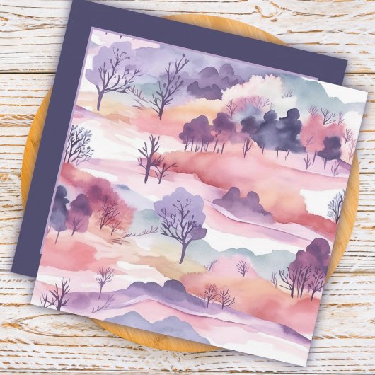Mooie Aquarel Landschap Dank Je