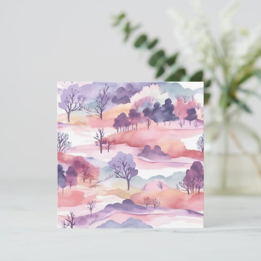 Mooie Aquarel Landschap Dank U (Staand voorkant)