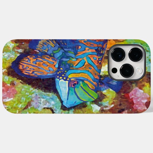 Mooie Aquarel Mandarijnenvis Ontwerp Case-Mate iPhone Case (Achterkant (horizontaal))