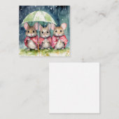 Mooie aquarel muis Kaart Notitiekaartje (Voorkant / Achterkant)