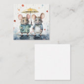 Mooie aquarel muis Kaart Notitiekaartje (Voorkant / Achterkant)