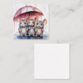 Mooie aquarel muis Kaart Notitiekaartje (Voorkant / Achterkant)