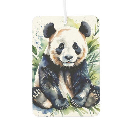 Mooie aquarel panda beer luchtverfrisser (Voorkant)