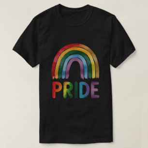 Mooie aquarel stijl Gay Pride Regenboog T-shirt