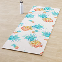 Mooie Aquarel Tropisch Fruit Ananas Patroon