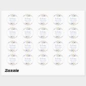 Mooie Aquarel Veldbloem Bruiloft Welkom Ronde Sticker (Vel)