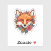 Mooie Aquarel Vos Bloem Schattig Sticker (Vel)