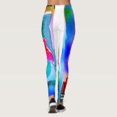 Mooie Aquarel Vrouw Leggings (Achterkant)