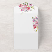 Mooie aquarel wilde bloemen trouwontwerp all in one uitnodiging (Buitenkant)