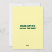 Mooie Aquarelklavers  St. Patrick's Dag Kaart (Achterkant)