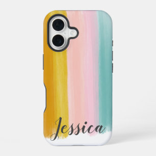 Mooie Aquarelpenseelstreken Ontwerp iPhone 16 Hoesje