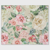 Mooie Aquarelrozen Bruiloft Cadeaupapier (Vlak)