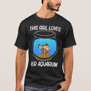 Mooie aquarium voor meisjes Moeder aquarist vissen T-shirt