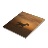 Mooie Arabiës Sunset Art Tegel Horse Lover Tegeltje (Zijkant)