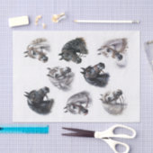 Mooie Arabische paarden met Fancy Bridles Tissuepapier (Craft)