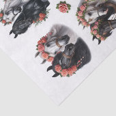 Mooie Arabische paarden met Rozen kransen Tissuepapier (Detail)