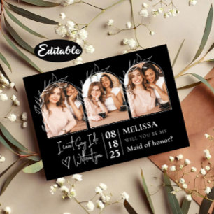 Mooie Arch-foto Collage Bridesmaid-voorstel Kaart