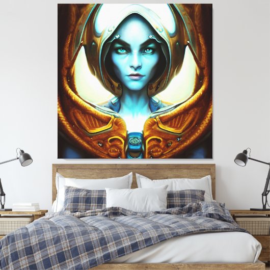 Mooie Arctische vrouw Canvas Afdruk (Insitu (Slaapkamer))