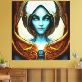 Mooie Arctische vrouw Canvas Afdruk (Insitu (Woonkamer))