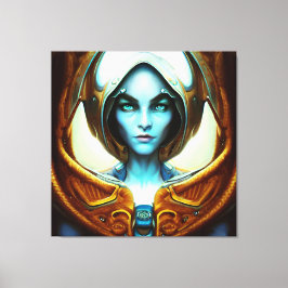 Mooie Arctische vrouw Canvas Afdruk