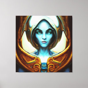 Mooie Arctische vrouw Canvas Afdruk