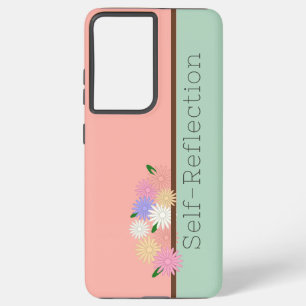 Mooie Arrangement van Kleurrijke Daisies op Sill Samsung Galaxy Hoesje