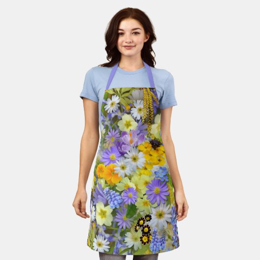 Mooie array van kleurrijke bloemen, schort (Gedragen)