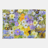 Mooie array van kleurrijke bloemen, theedoek (Horizontaal)