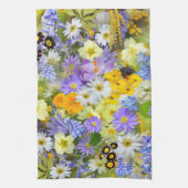 Mooie array van kleurrijke bloemen, theedoek (Verticaal)