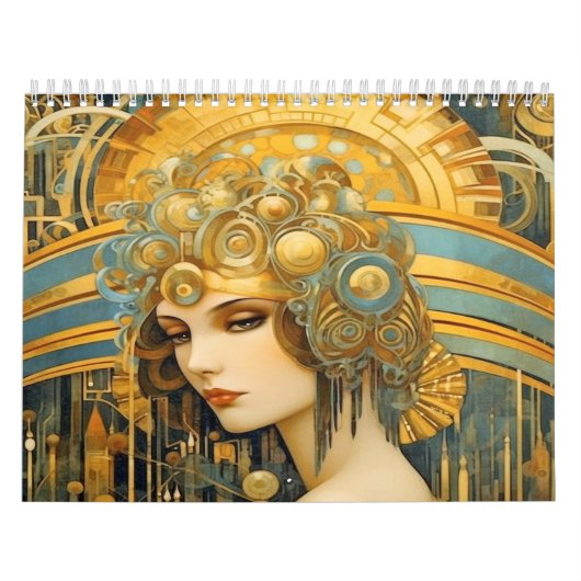 Mooie Art Deco brullende jaren 20 Kalender (Hoes)
