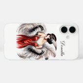 Mooie Art Deco dame voeg je naam toe  Case-Mate iPhone Case (Achterkant (horizontaal))