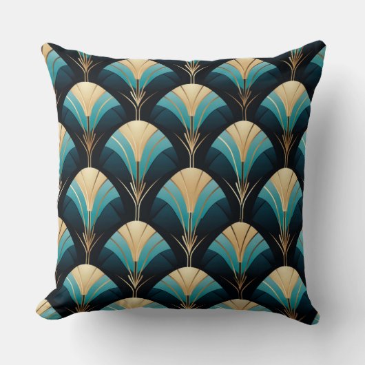 Mooie Art Deco Fan Style Kussen (Voorkant)