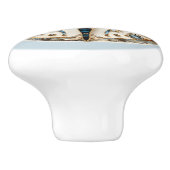 Mooie Art Deco Glas in lood Dragonfly Keramische Knop (Zijkant)