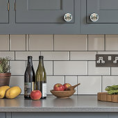 Mooie Art Deco Glas-in-lood Libel   Keramische Knop