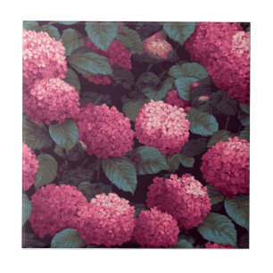 Mooie Art Deco Hydrangea Tegels Voor Gang Tegeltje