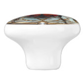 Mooie, Art Deco Lieveheersbeestje  Keramische Knop (Zijkant)