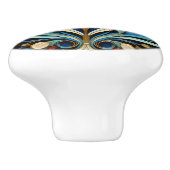 Mooie Art Deco Neuveau keramische knop (Zijkant)