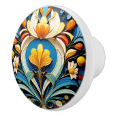 Mooie Art Deco Neuveau keramische knop (Rechts)