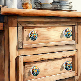 Mooie Art Deco Neuveau keramische knop