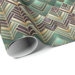 Mooie Art Deco tegelpatroon  Cadeaupapier