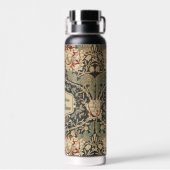 Mooie Art Nouveau Bloemen Damast Patroon Waterfles (Achterkant)