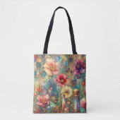 Mooie  Art Nouveau bloementuin Tote Bag (Voorkant)