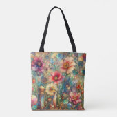 Mooie  Art Nouveau bloementuin Tote Bag (Achterkant)
